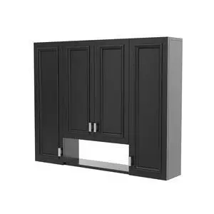 Modern Bathroom Cabinet with 5 Adjustable Shelves, Wall-Mounted Medicine Cabinet for Bathroom, Soft-Closing Hinges, Open Shelving Design Modern Bathroom Cabinet with 5 Adjustable Shelves, Wall-Mounted Medicine Cabinet for Bathroom, Soft-Closing Hinges, Open Shelving Design