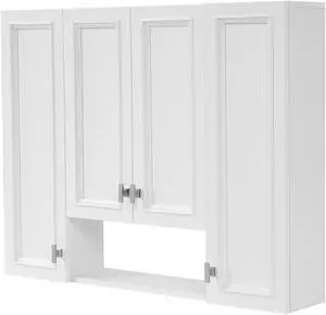 Modern Bathroom Cabinet with 5 Adjustable Shelves, Wall-Mounted Medicine Cabinet for Bathroom, Soft-Closing Hinges, Open Shelving Design Modern Bathroom Cabinet with 5 Adjustable Shelves, Wall-Mounted Medicine Cabinet for Bathroom, Soft-Closing Hinges, Open Shelving Design