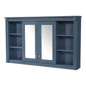 47 Inch Bathroom Mirror Cabinet with Storage, Adjustable Shelf and Open Shelves, Wall Mounted Medicine Cabinet for Bathroom, Bedroom, Vanity 47 Inch Bathroom Mirror Cabinet with Storage, Adjustable Shelf and Open Shelves, Wall Mounted Medicine Cabinet for Bathroom, Bedroom, Vanity