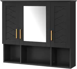 35 inch 2-in-1 Wall Mounted Medicine Cabinet with Adjustable Shelves & Soft Close Doors, High-Define Mirror with Storage for Bathroom Vanity 35 inch 2-in-1 Wall Mounted Medicine Cabinet with Adjustable Shelves & Soft Close Doors, High-Define Mirror with Storage for Bathroom Vanity