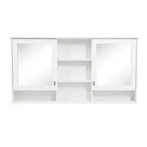55-inch Wall-Mount 2-in-1 Mirror Cabinet with Adjustable Shelves, Soft-Closing Hinges, High-Definition Mirrors, for Bathroom Vanity, Living Room, Bedroom Storage Organizer 55-inch Wall-Mount 2-in-1 Mirror Cabinet with Adjustable Shelves, Soft-Closing Hinges, High-Definition Mirrors, for Bathroom Vanity, Living Room, Bedroom Storage Organizer