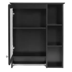 3-in-1 Bathroom Mirror Cabinet, 24-inch Wall Mounted Medicine Cabinet with Adjustable Shelf & Tower Bar, High-Definition Mirror with Storage for Bathroom Vanity 3-in-1 Bathroom Mirror Cabinet, 24-inch Wall Mounted Medicine Cabinet with Adjustable Shelf & Tower Bar, High-Definition Mirror with Storage for Bathroom Vanity