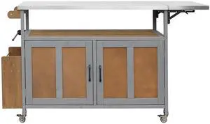 Foldable Outdoor Kitchen Island Patio Mobile Kitchen Cart Portable Outdoor Cooking Island with Lockable Wheels, Storage Cabinet and Towel Rack for Patio and Outdoor, Espresso+Grey Foldable Outdoor Kitchen Island Patio Mobile Kitchen Cart Portable Outdoor Cooking Island with Lockable Wheels, Storage Cabinet and Towel Rack for Patio and Outdoor, Espresso+Grey