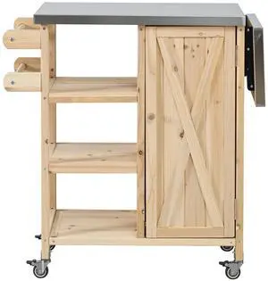 Foldable Outdoor Kitchen Island Patio Kitchen Island Outdoor Kitchen Cart Portable Prep Station with Lockable Wheels, Storage Cabinet and Towel Rack for Patio and Outdoor, Natural Foldable Outdoor Kitchen Island Patio Kitchen Island Outdoor Kitchen Cart Portable Prep Station with Lockable Wheels, Storage Cabinet and Towel Rack for Patio and Outdoor, Natural