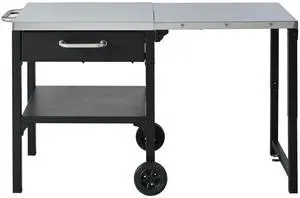 Outdoor Kitchen Cart Foldable Outdoor Prep Station Portable BBQ Cart Grill Cart with Foldable Top and Storage Space for Backyard, Patio, Black Outdoor Kitchen Cart Foldable Outdoor Prep Station Portable BBQ Cart Grill Cart with Foldable Top and Storage Space for Backyard, Patio, Black