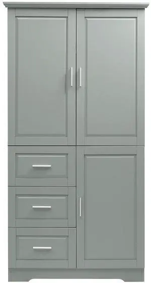 Tall and Wide Storage Cabinet with Doors for Bathroom/Office, Three Drawers, Grey(Old SKU:WF299285AAG/N725P331357E) Tall and Wide Storage Cabinet with Doors for Bathroom/Office, Three Drawers, Grey(Old SKU:WF299285AAG/N725P331357E)