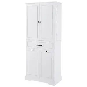 Freestanding Bathroom Storage Cabinet with Doors & Drawers, Tilt-Out Laundry Hamper, Adjustable Shelf, Multiple Storage Spaces, Two packages, White(Old SKU:
N725P262025K/N725P352454K) Freestanding Bathroom Storage Cabinet with Doors & Drawers, Tilt-Out Laundry Hamper, Adjustable Shelf, Multiple Storage Spaces, Two packages, White(Old SKU:
N725P262025K/N725P352454K)