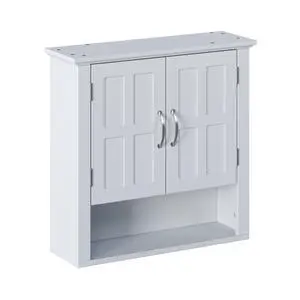 Bathroom Wall Storage Cabinet, Multi -functional Wall Mounted Cabinet with Adjustable Shelves, Medicine Cabinet for Laundry Room & Kitchen & Living Room, White Bathroom Wall Storage Cabinet, Multi -functional Wall Mounted Cabinet with Adjustable Shelves, Medicine Cabinet for Laundry Room & Kitchen & Living Room, White