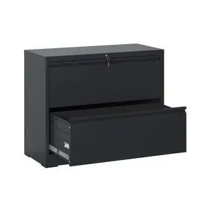 Lateral File Cabinet 2 Drawer, Black Filing Cabinet with Lock, Lockable File Cabinet for Home Office, Locking Metal File Cabinet for Legal/Letter/A4/F4 Size Lateral File Cabinet 2 Drawer, Black Filing Cabinet with Lock, Lockable File Cabinet for Home Office, Locking Metal File Cabinet for Legal/Letter/A4/F4 Size