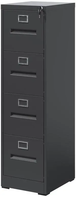 4 Drawer File Cabinet with Lock Metal Vertical File Cabinet Office Home, A4 Legal/Letter Size Narrow File Cabinet Locked,Assembly Required 4 Drawer File Cabinet with Lock Metal Vertical File Cabinet Office Home, A4 Legal/Letter Size Narrow File Cabinet Locked,Assembly Required