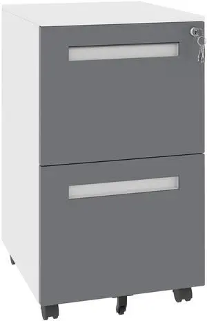 2-Drawer Mobile File Cabinet with Lock, All-Steel Metal Storage Cabinet on 360° Wheels, for Home Office & Commercial Use, Fully Assembled, Holds A4/Letter/Legal Files, 110lbs/Drawer Capacity 2-Drawer Mobile File Cabinet with Lock, All-Steel Metal Storage Cabinet on 360° Wheels, for Home Office & Commercial Use, Fully Assembled, Holds A4/Letter/Legal Files, 110lbs/Drawer Capacity