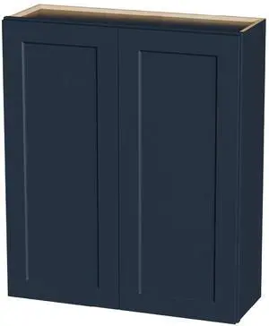 Navy Blue Shaker 36" Solid Wood Wall Cabinet Soft-Close Hinges, Adjustable Shelves, Double Door. Ideal for Kitchen, Bath, Laundry. (36"W x 12"D x 42"H) Navy Blue Shaker 36" Solid Wood Wall Cabinet Soft-Close Hinges, Adjustable Shelves, Double Door. Ideal for Kitchen, Bath, Laundry. (36"W x 12"D x 42"H)