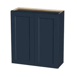 33" Navy Blue Shaker Wall Cabinet Solid Wood with 2 Adjustable Shelves Ready-to-Assemble for Kitchen, Bathroom, Laundry, and Garage Storage (33"W×12"D×36"H) 33" Navy Blue Shaker Wall Cabinet Solid Wood with 2 Adjustable Shelves Ready-to-Assemble for Kitchen, Bathroom, Laundry, and Garage Storage (33"W×12"D×36"H)