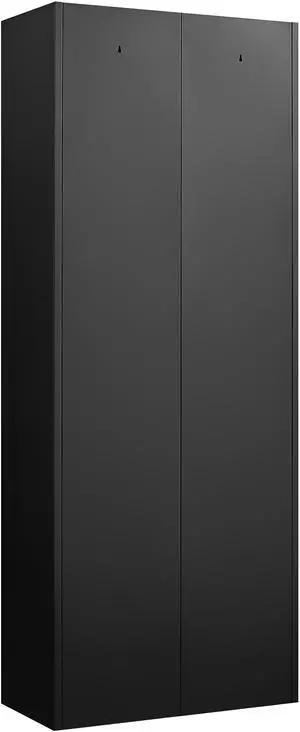 2 Doors Metal Storage Cabinet Kitchen Pantry Cabinet With Adjustable Shelves Tall Steel Cabinet Locker For Kitchen, Living Room, Dining Room And Office 2 Doors Metal Storage Cabinet Kitchen Pantry Cabinet With Adjustable Shelves Tall Steel Cabinet Locker For Kitchen, Living Room, Dining Room And Office