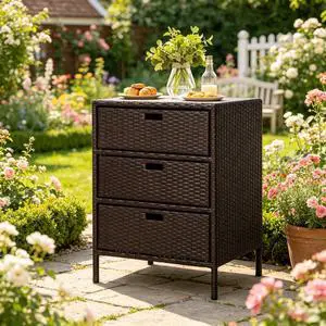 Outdoor Towel Rack,3 Drawers Cabinet Organizer,Rattan Storage Cabinet Outdoor Towel Rack,3 Drawers Cabinet Organizer,Rattan Storage Cabinet