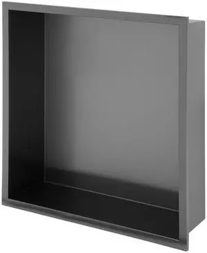 12" x 12" Stainless Steel Shower Niche, Gunmetal Black 12" x 12" Stainless Steel Shower Niche, Gunmetal Black