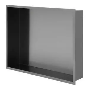 19" x 15" Stainless Steel Shower Niche, Gunmetal Black 19" x 15" Stainless Steel Shower Niche, Gunmetal Black
