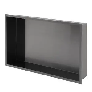 21" x 13" Stainless Steel Shower Niche, Gunmetal Black 21" x 13" Stainless Steel Shower Niche, Gunmetal Black