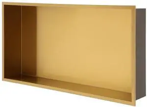 25" x 13" Stainless Steel Shower Niche, Gold 25" x 13" Stainless Steel Shower Niche, Gold