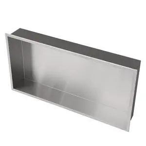 25" x 13" Stainless Steel Shower Niche, Brushed Nickel 25" x 13" Stainless Steel Shower Niche, Brushed Nickel