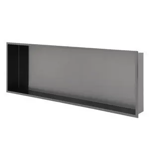 37" x 13" Stainless Steel Shower Niche, Gunmetal Black 37" x 13" Stainless Steel Shower Niche, Gunmetal Black