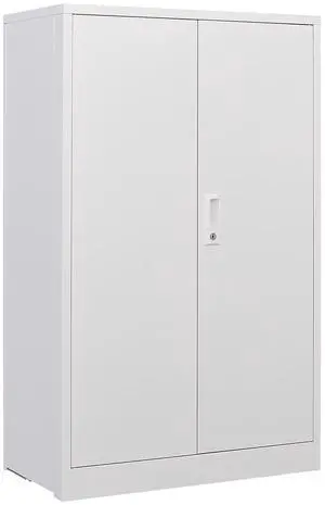 White Metal Folding Storage Cabinet, Folding File Organizer, Storage Cabinet with Door Locks and Adjustable Shelves, Suitable as a Folding Locker Cabinet for Home, Office, School & Garage Use White Metal Folding Storage Cabinet, Folding File Organizer, Storage Cabinet with Door Locks and Adjustable Shelves, Suitable as a Folding Locker Cabinet for Home, Office, School & Garage Use