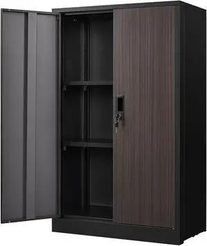 Metal Storage Cabinet with Locking Doors and Adjustable Shelf, Folding Filing Storage Cabinet , Folding Storage Locker Cabinet for Home Office,School,Garage, Black Metal Storage Cabinet with Locking Doors and Adjustable Shelf, Folding Filing Storage Cabinet , Folding Storage Locker Cabinet for Home Office,School,Garage, Black