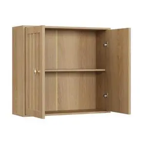 Wall-Mounted Bathroom Cabinet, Double-Door Medicine Cabinet with Vertical Grooved Design,Wall-Mounted Storage Cabinet for Bathrooms, Restrooms, and Hallways (Oak ) Wall-Mounted Bathroom Cabinet, Double-Door Medicine Cabinet with Vertical Grooved Design,Wall-Mounted Storage Cabinet for Bathrooms, Restrooms, and Hallways (Oak )