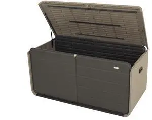 200 Gallon Plastic Deck Box, Large Patio Storage Box with Lock, Wheels & Waterproof Lid for Outdoor Cushions, Garden and Pool Supplies (Gray) 200 Gallon Plastic Deck Box, Large Patio Storage Box with Lock, Wheels & Waterproof Lid for Outdoor Cushions, Garden and Pool Supplies (Gray)