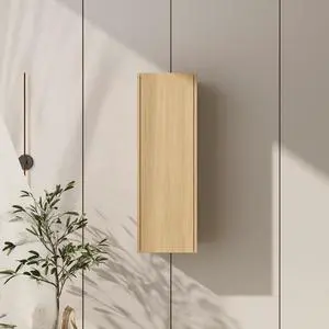 12 Inch Small Wall Mounted Side Cabinet, Soft Closing Door, Suitable For Small Bathroom,Study, Storage Room, Original Oak (KD-Packing) 12 Inch Small Wall Mounted Side Cabinet, Soft Closing Door, Suitable For Small Bathroom,Study, Storage Room, Original Oak (KD-Packing)