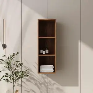 12 Inch Small Wall Mounted Storage Shelves, Suitable For Small Bathroom, Study, Storage Room, Brown Ebony (KD-Packing) 12 Inch Small Wall Mounted Storage Shelves, Suitable For Small Bathroom, Study, Storage Room, Brown Ebony (KD-Packing)