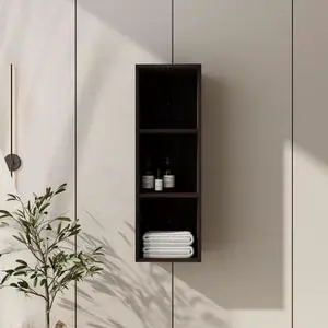 12 Inch Small Wall Mounted Storage Shelves, Suitable For Small Bathroom, Study, Storage Room, Dark Oak (KD-Packing) 12 Inch Small Wall Mounted Storage Shelves, Suitable For Small Bathroom, Study, Storage Room, Dark Oak (KD-Packing)