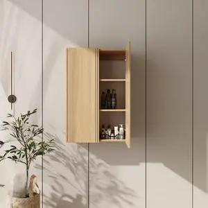 24 Inch Wall Mounted Side Cabinet Combination, Soft Closing Door, Suitable For Small Bathroom,Study, Storage Room, Original Oak (KD-Packing)-12*2 24 Inch Wall Mounted Side Cabinet Combination, Soft Closing Door, Suitable For Small Bathroom,Study, Storage Room, Original Oak (KD-Packing)-12*2