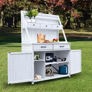 Outdoor Potting Bench Table, Tableside cabinet tool cabinet ,Wooden Gardening Table Tabletop and Storage Cabinet, Planting Table Garden Work Bench for Garden, Patio, Greenhouse Outdoor Potting Bench Table, Tableside cabinet tool cabinet ,Wooden Gardening Table Tabletop and Storage Cabinet, Planting Table Garden Work Bench for Garden, Patio, Greenhouse
