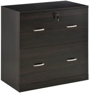 Vinsetto 2-Drawer File Cabinet with Lock and Keys, Vertical Storage Filing Cabinet with Hanging Bar for Letter Size, Home Office, Walnut Vinsetto 2-Drawer File Cabinet with Lock and Keys, Vertical Storage Filing Cabinet with Hanging Bar for Letter Size, Home Office, Walnut