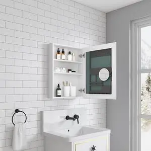 20'' W x 26'' H Surface Frameless Mirror Medicine Cabinet, Beveled Mirror Edges Bathroom Medicine Cabinet, Right opening door 20'' W x 26'' H Surface Frameless Mirror Medicine Cabinet, Beveled Mirror Edges Bathroom Medicine Cabinet, Right opening door