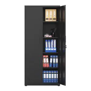 High Storage Cabinet with 2 Doors and 4 Partitions to Separate 5 Storage Spaces, Home/ Office Design High Storage Cabinet with 2 Doors and 4 Partitions to Separate 5 Storage Spaces, Home/ Office Design