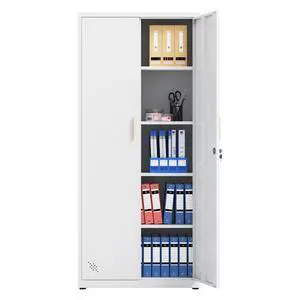High Storage Cabinet with 2 Doors and 4 Partitions to Separate 5 Storage Spaces, Home/ Office Design High Storage Cabinet with 2 Doors and 4 Partitions to Separate 5 Storage Spaces, Home/ Office Design