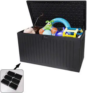 230 Gallon Resin Outdoor Deck Box Waterproof, Extra Large Patio Storage Box with Lockable Storage Containers for Patio Furniture Cushions, Pool Accessories, Garden Tools 230 Gallon Resin Outdoor Deck Box Waterproof, Extra Large Patio Storage Box with Lockable Storage Containers for Patio Furniture Cushions, Pool Accessories, Garden Tools