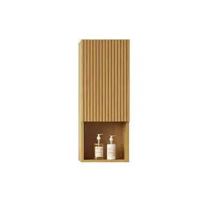 MITCH 35" Tall Bathroom Wall Mounted Cabinet, Narrow Storage Cabinet with Door and Shelves, Suitable for Small Spaces, Applicable to Bathroom, Living Rooms and Laundry, Corolla Oak Woodgrain Color MITCH 35" Tall Bathroom Wall Mounted Cabinet, Narrow Storage Cabinet with Door and Shelves, Suitable for Small Spaces, Applicable to Bathroom, Living Rooms and Laundry, Corolla Oak Woodgrain Color