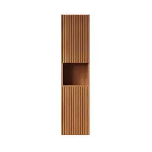MITCH 59" Tall Bathroom Wall Mounted Cabinet, Narrow Storage Cabinet with Doors and Shelves, Suitable for Small Spaces, Applicable to Bathroom, Living Rooms and Laundry, Brown Oak Woodgrain Color MITCH 59" Tall Bathroom Wall Mounted Cabinet, Narrow Storage Cabinet with Doors and Shelves, Suitable for Small Spaces, Applicable to Bathroom, Living Rooms and Laundry, Brown Oak Woodgrain Color