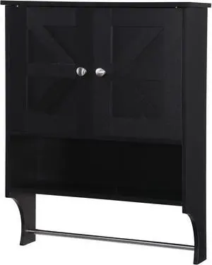 Over The Toilet Storage Cabinet,Farmhouse Medicine Cabinet with 2 Door and Adjustable Shelves,21.65 x 7.1 x 27.6 Inches, Bathroom, Living Room, Black Over The Toilet Storage Cabinet,Farmhouse Medicine Cabinet with 2 Door and Adjustable Shelves,21.65 x 7.1 x 27.6 Inches, Bathroom, Living Room, Black