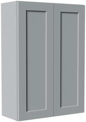Gray Shaker Solid Wood Wall Cabinet with Soft-Close Doors, Adjustable Shelves - 30" Double Door Storage for Kitchen, Bathroom, Laundry, Garage (Easy Assembly, 30"W x 12"D x 42"H) Gray Shaker Solid Wood Wall Cabinet with Soft-Close Doors, Adjustable Shelves - 30" Double Door Storage for Kitchen, Bathroom, Laundry, Garage (Easy Assembly, 30"W x 12"D x 42"H)