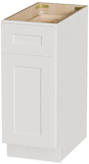 12" White Shaker Base Cabinet with Soft-Close Door,Drawer,Space-Saving Solid Wood Unit with Adjustable Shelf for Kitchen, Bath, Laundry, Garage (12"W x 24"D x 34.5"H) 12" White Shaker Base Cabinet with Soft-Close Door,Drawer,Space-Saving Solid Wood Unit with Adjustable Shelf for Kitchen, Bath, Laundry, Garage (12"W x 24"D x 34.5"H)