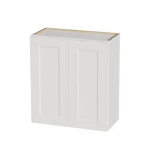 White Shaker Solid Wood Wall Cabinet with Soft-Close Doors, Adjustable Shelves - 27" Double Door Storage for Kitchen, Bathroom, Laundry, Garage (Easy Assembly, 27"W x 12"D x 30"H) White Shaker Solid Wood Wall Cabinet with Soft-Close Doors, Adjustable Shelves - 27" Double Door Storage for Kitchen, Bathroom, Laundry, Garage (Easy Assembly, 27"W x 12"D x 30"H)