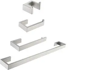 4- Piece Stainless Steel Bathroom Hardware Set 4- Piece Stainless Steel Bathroom Hardware Set
