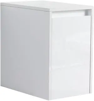 12" Bathroom Side Cabinet, Soft Close Doors, Float Mounting Design, Glossy White,(KD-Packing) 12" Bathroom Side Cabinet, Soft Close Doors, Float Mounting Design, Glossy White,(KD-Packing)