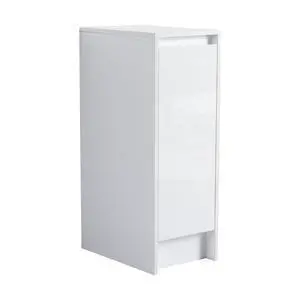 12" freestanding Bathroom Storage Cabinet, Soft Close Doors, Glossy White,(KD-Packing) 12" freestanding Bathroom Storage Cabinet, Soft Close Doors, Glossy White,(KD-Packing)