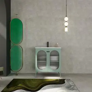 30 Inch Freestanding Bathroom Vanity With Ceramic SInk 30 Inch Freestanding Bathroom Vanity With Ceramic SInk