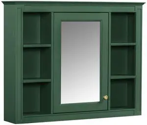 35'' x 28'' Medicine Cabinet, Wall Mounted Bathroom Storage Cabinet, Modern Bathroom Wall Cabinet with Mirror, Mirror Cabinet with 6 Open Shelves (Not Include Bathroom Vanity ) 35'' x 28'' Medicine Cabinet, Wall Mounted Bathroom Storage Cabinet, Modern Bathroom Wall Cabinet with Mirror, Mirror Cabinet with 6 Open Shelves (Not Include Bathroom Vanity )